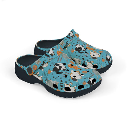 Kid's Foam Clogs - Fat Cat - Light Blue