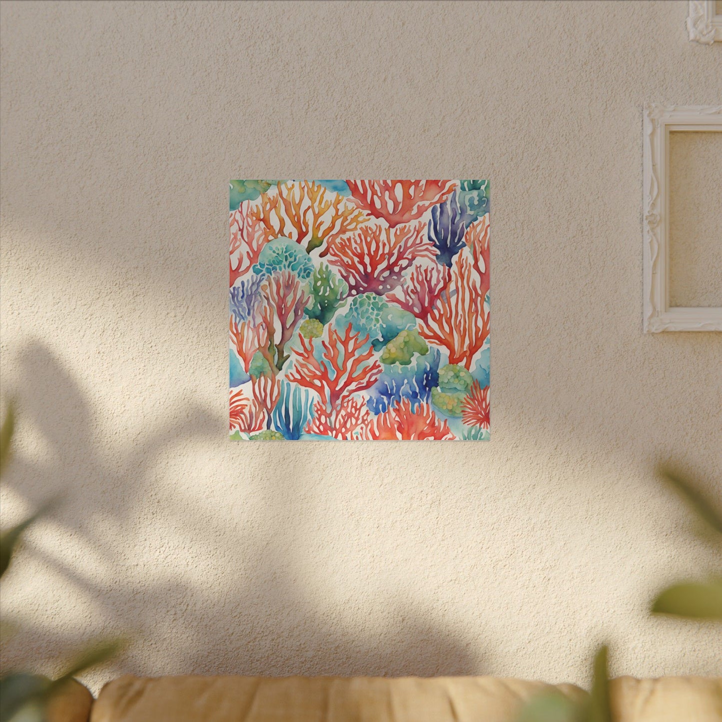 Matte Wall Canvas - Coral - Neptune's Nursery Collection