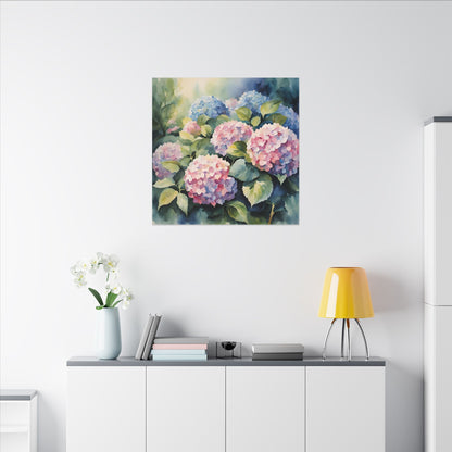 Matte Wall Canvas - Hydrangea - Bloom and Grow Collection