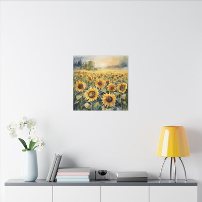 Matte Wall Canvas - Sunflower - Bloom and Grow Collection