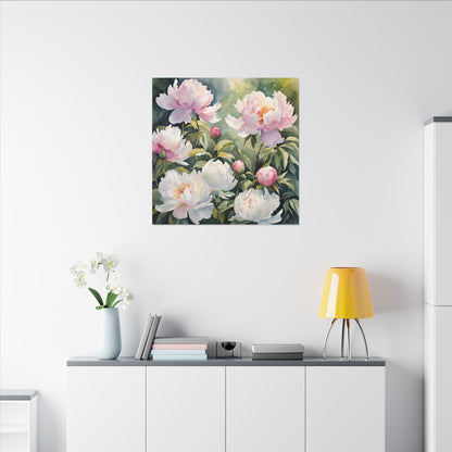 Matte Wall Canvas - Peony - Bloom and Grow Collection