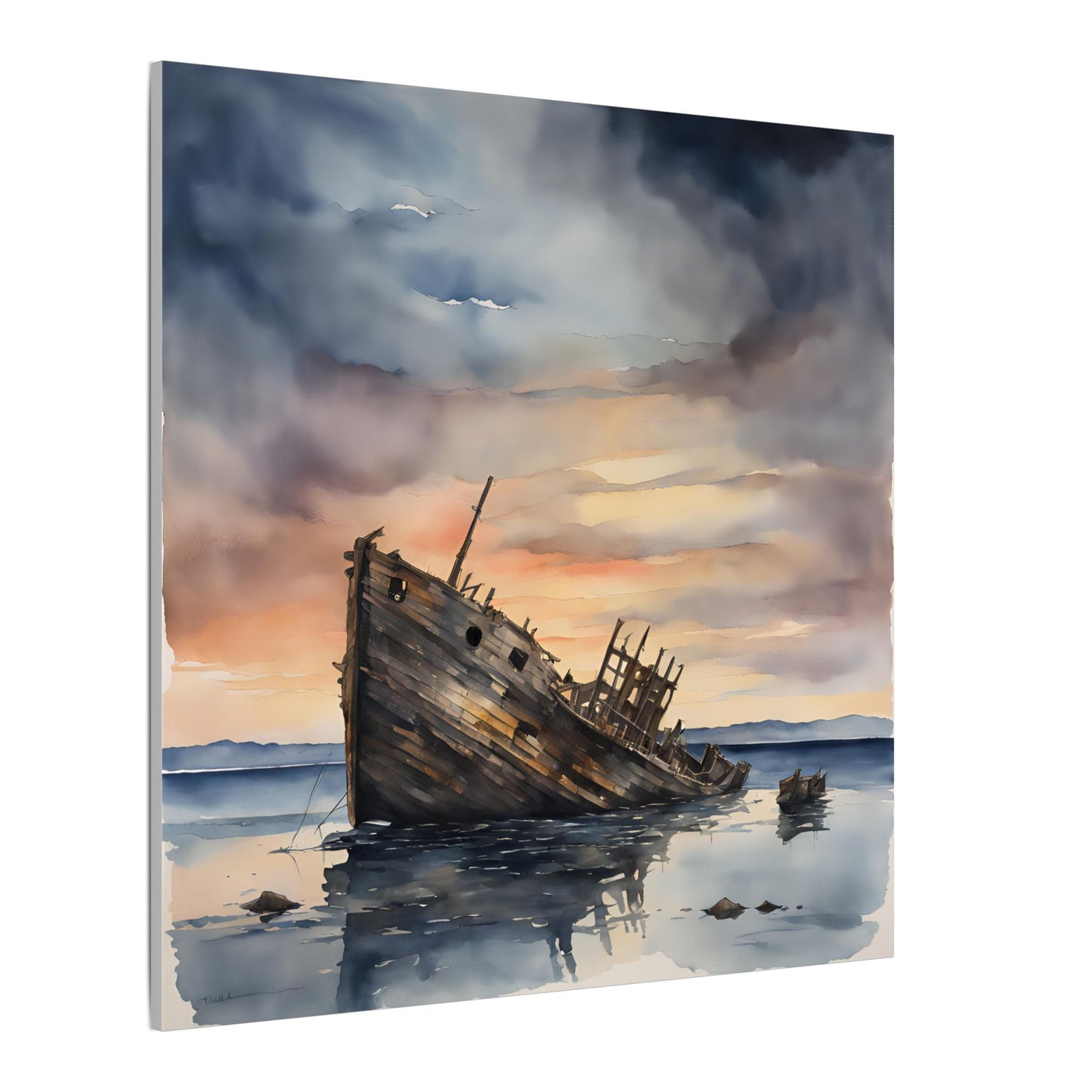 Matte Wall Canvas - Shipwreck - Neptune's Nursery Collection