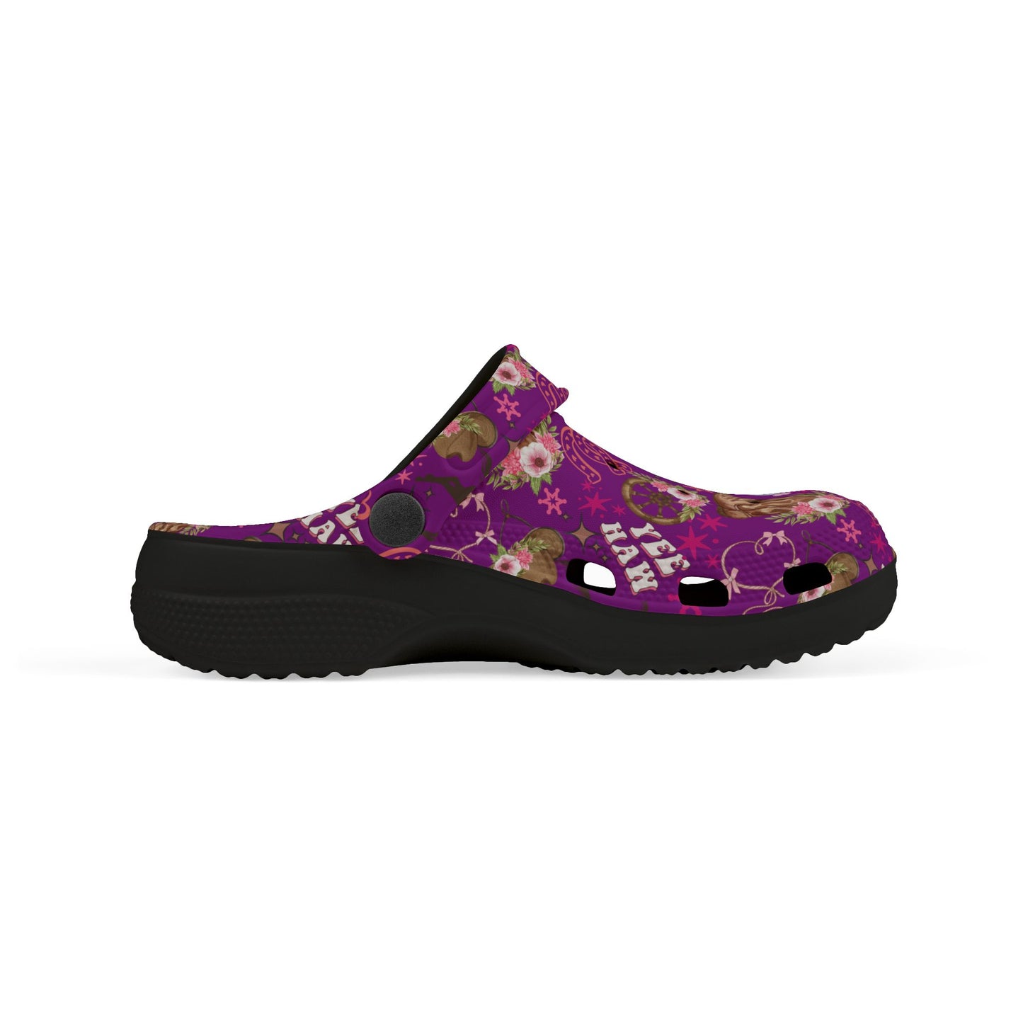 Kid's Foam Clogs - Cowgirl - Purple