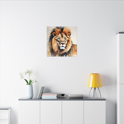 Matte Wall Canvas - Lion's Mane - African Safari Collection