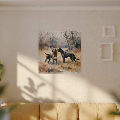 Matte Wall Canvas - Hounds - The Great Outdoors Collection