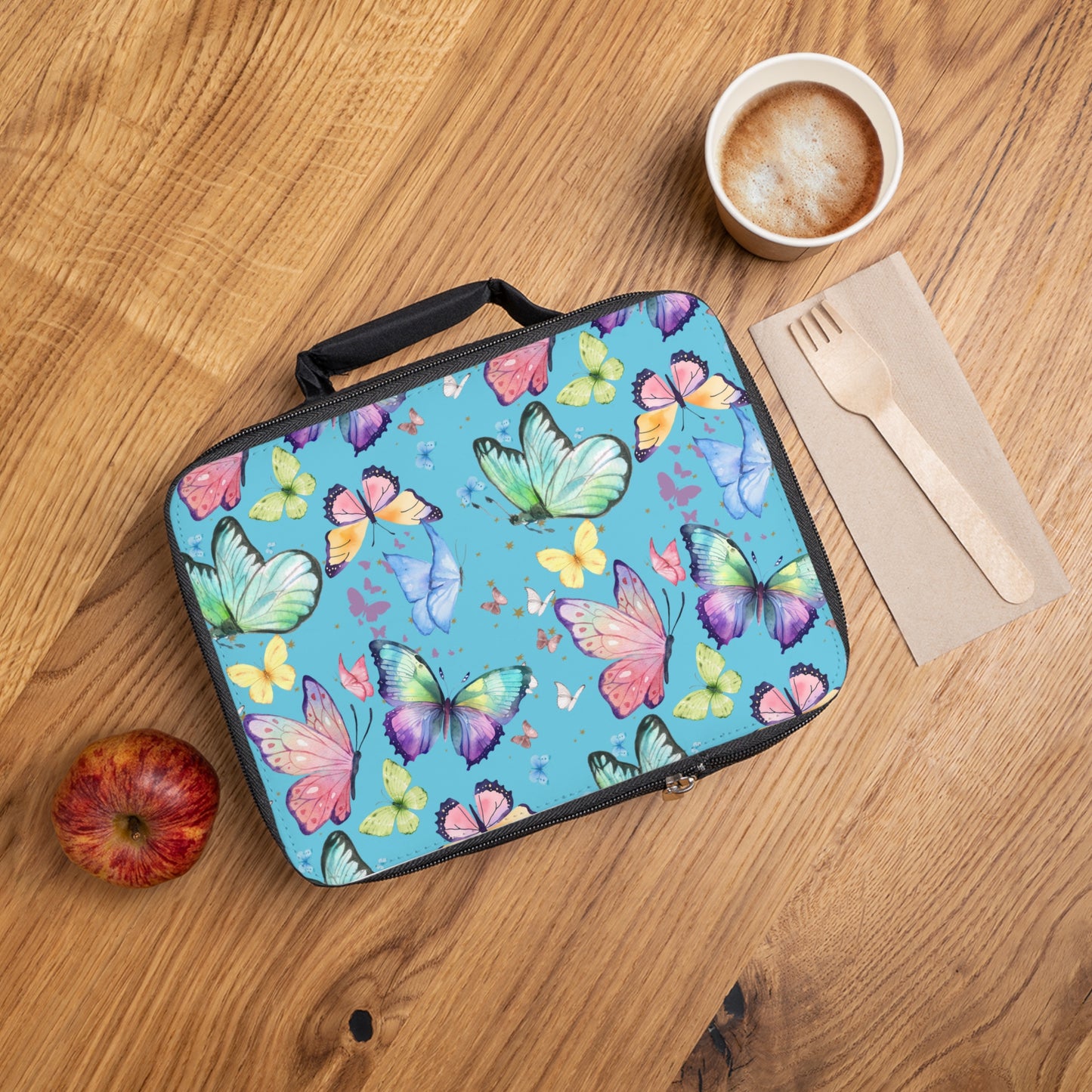 Lunch Bag - Butterflies - Light Blue