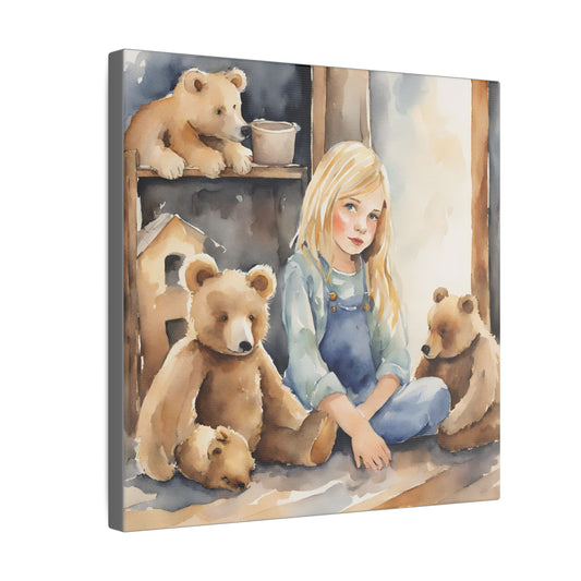 Matte Wall Canvas - Goldilocks - Nursery Rhymes Collection