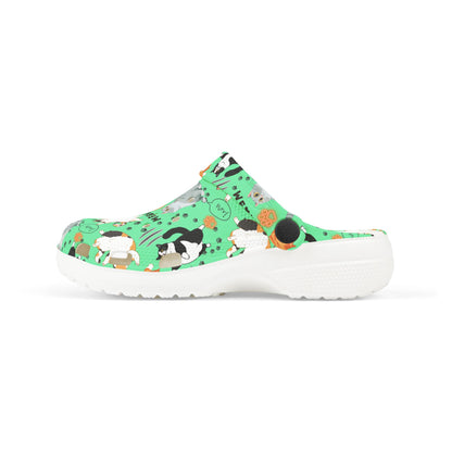 Kid's Foam Clogs - Fat Cat - Mint Green