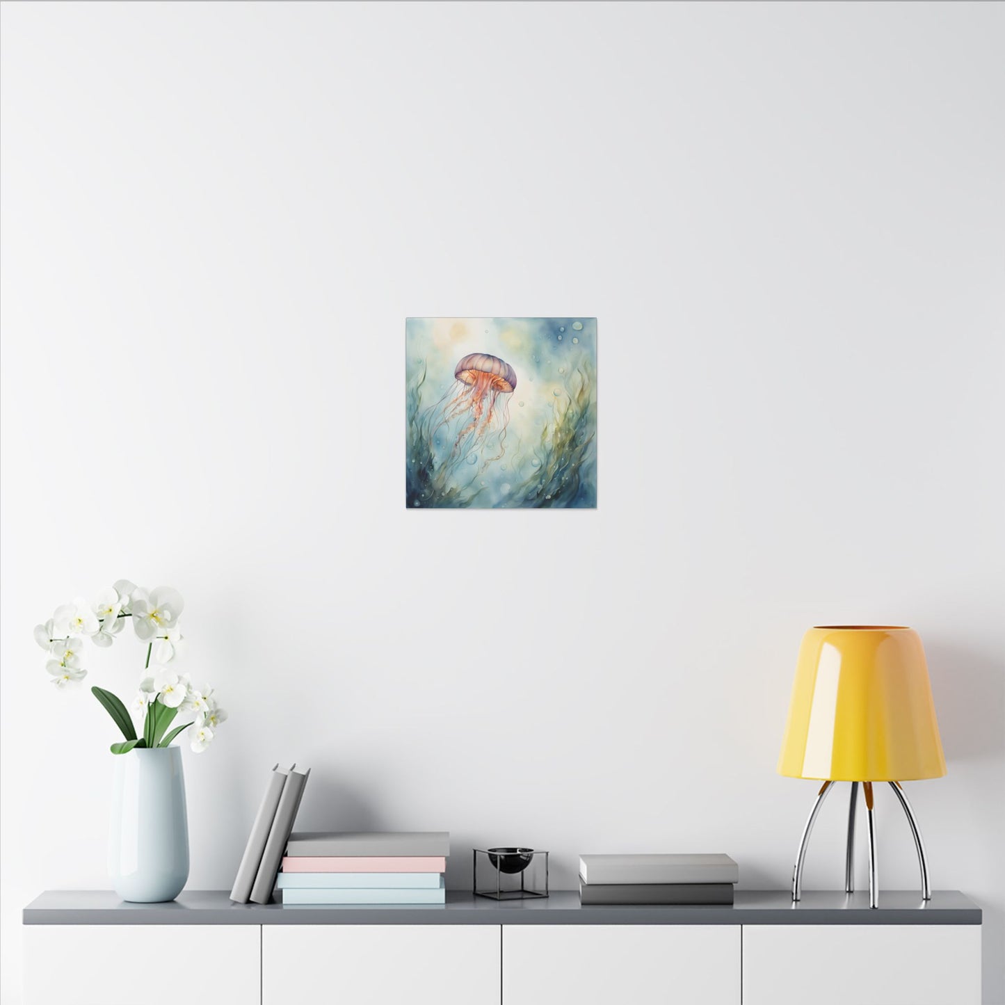 Matte Wall Canvas - Jellyfish - Neptune's Nursery Collection