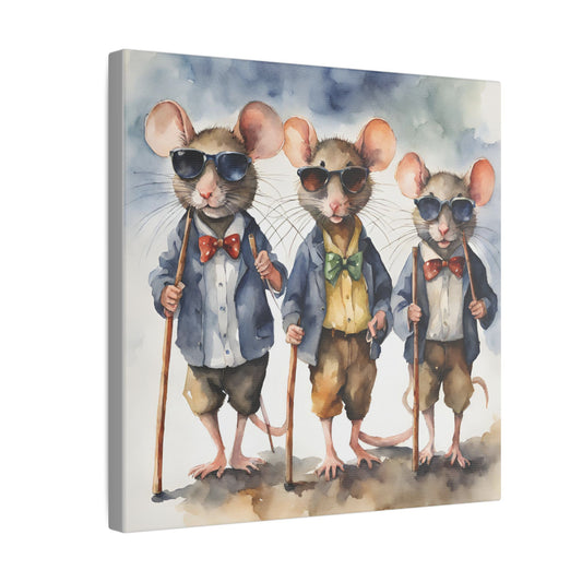 Matte Wall Canvas - Three Blind Mice - Nursery Rhymes Collection