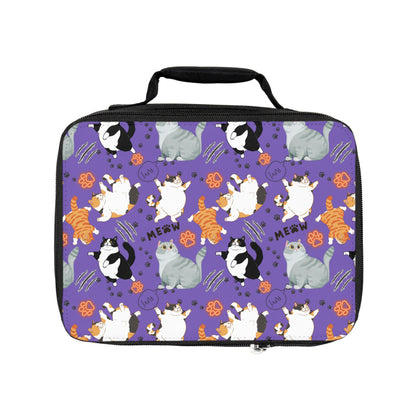 Lunch Bag - Fat Cat - Periwinkle