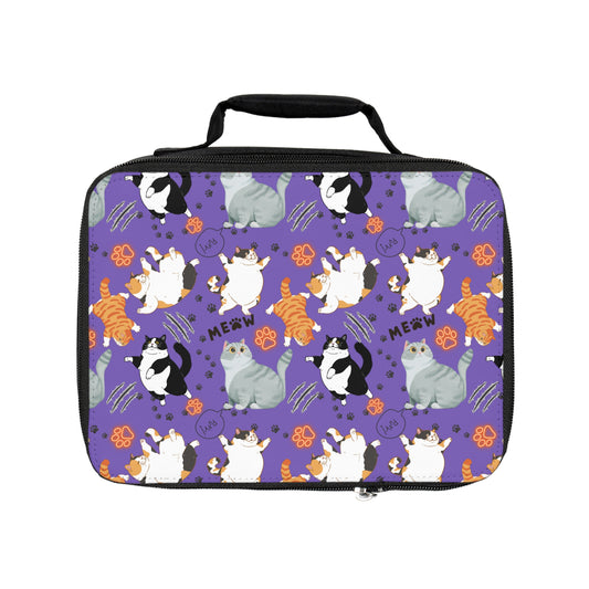 Lunch Bag - Fat Cat - Periwinkle