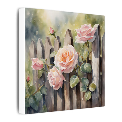 Matte Wall Canvas - Rose - Bloom and Grow Collection