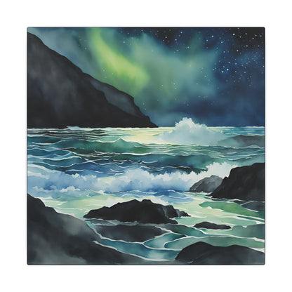 Matte Wall Canvas - Sea at Night - Neptune's Nursery Collection