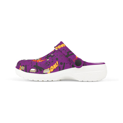 Kid's Foam Clogs - Soccer - Purple