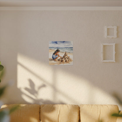Matte Wall Canvas - Sand Castle - Neptune's Nursery Collection