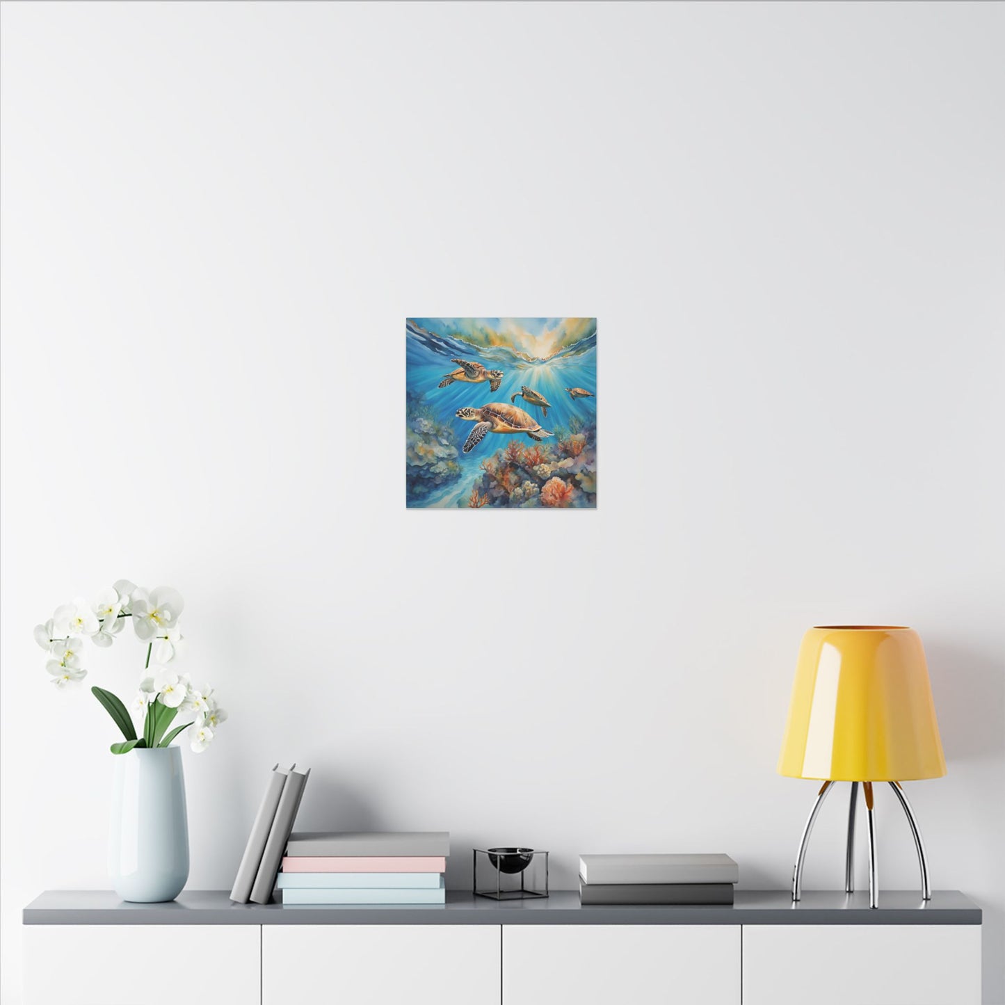 Matte Wall Canvas - Sea Turtles - Neptune's Nursery Collection