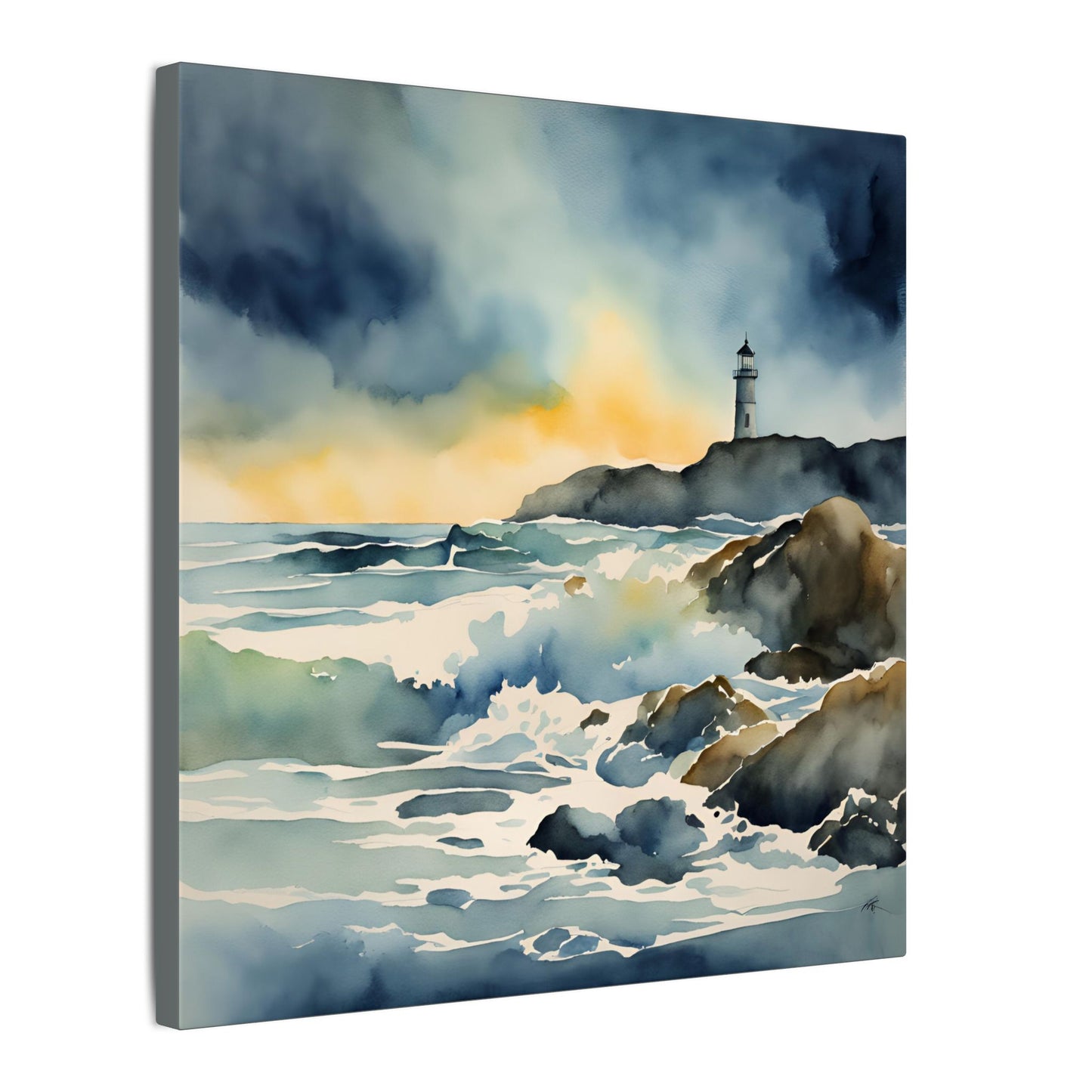 Matte Wall Canvas - Lighthouse - Neptune's Nursery Collection