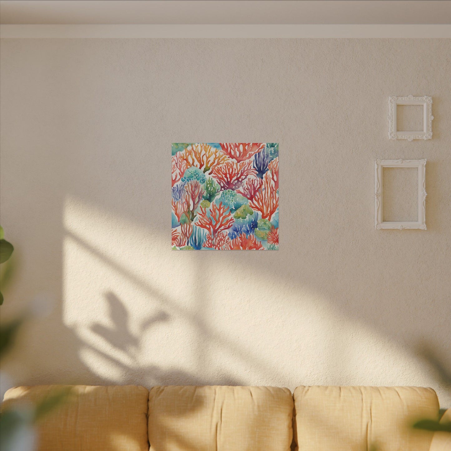 Matte Wall Canvas - Coral - Neptune's Nursery Collection