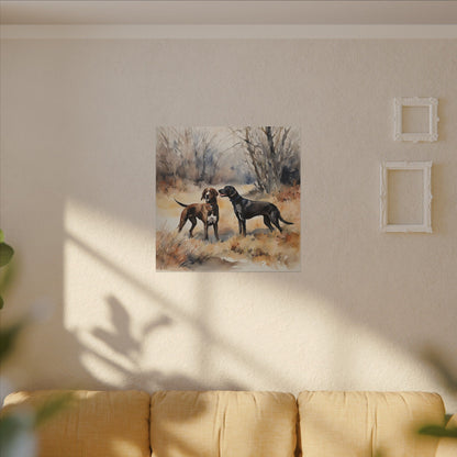 Matte Wall Canvas - Hounds - The Great Outdoors Collection