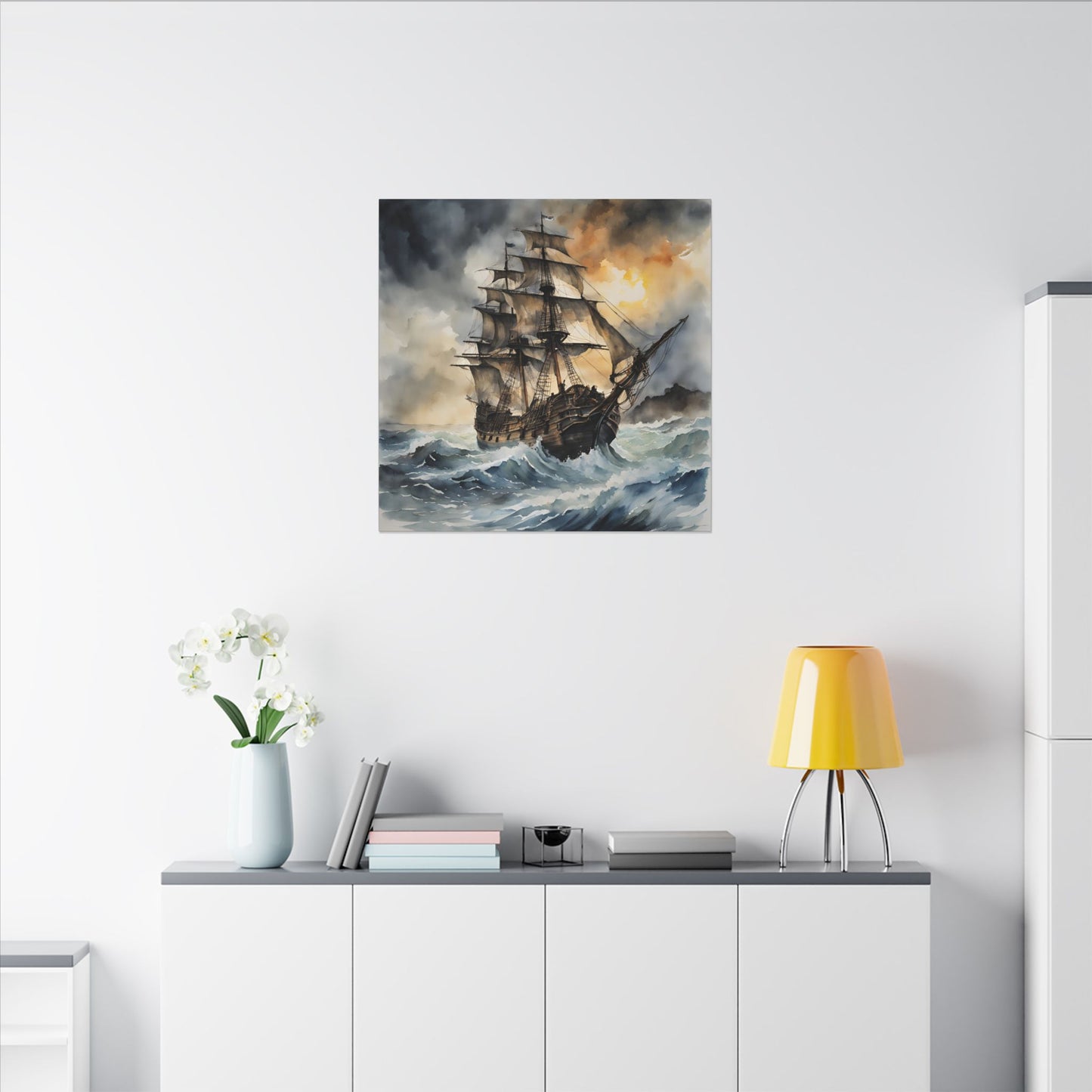 Matte Wall Canvas - Pirate Ship - Neptune's Nursery Collection