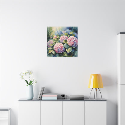 Matte Wall Canvas - Hydrangea - Bloom and Grow Collection