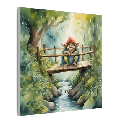 Matte Wall Canvas - Troll on the Bridge - Storybook Dreams Collection