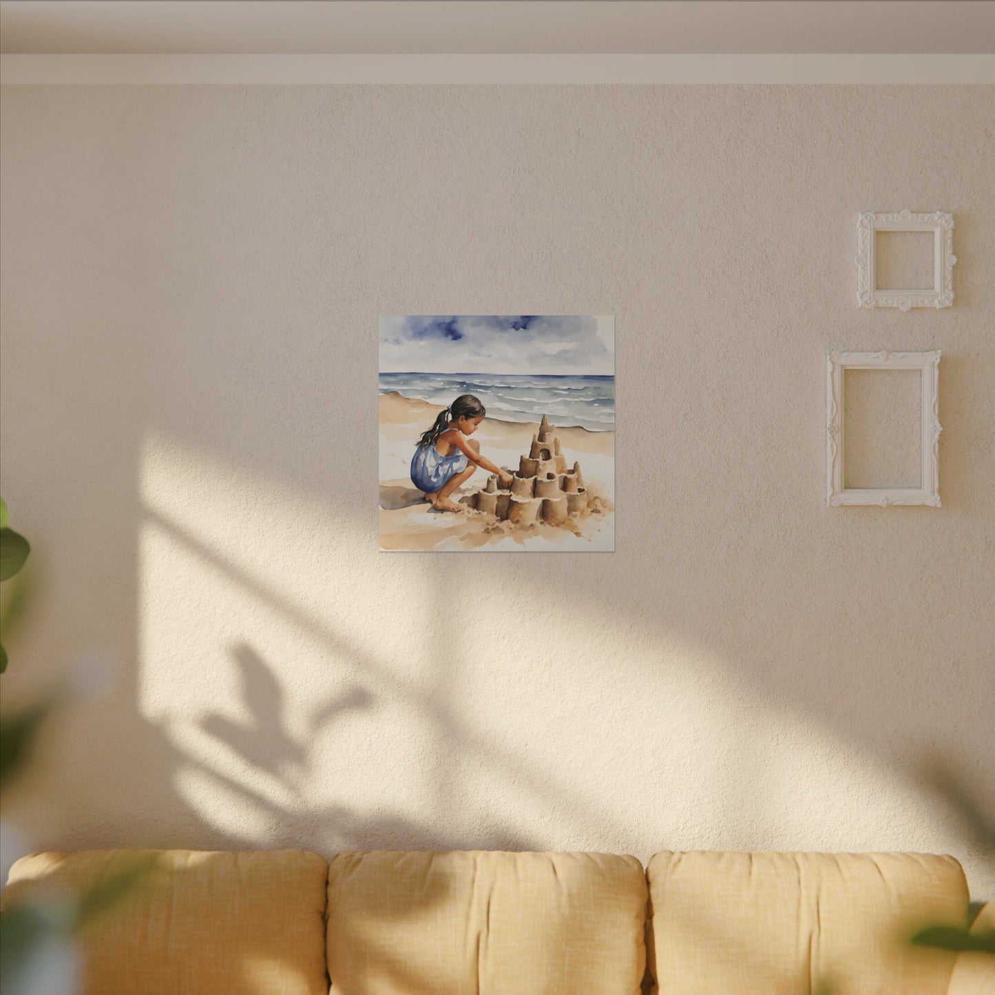 Matte Wall Canvas - Sand Castle - Neptune's Nursery Collection