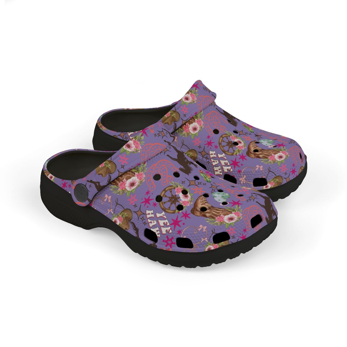 Kid's Foam Clogs - Cowgirl - Lavender