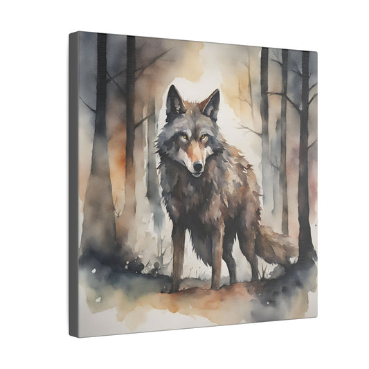 Matte Wall Canvas - Big Bad Wolf - Nursery Rhymes Collection