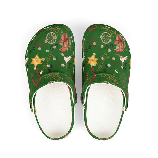 Kid's Foam Clogs - Cowboy - Forest