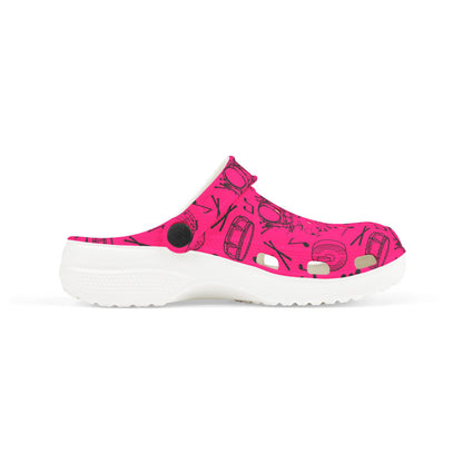 Kid's Foam Clogs - Drums - Hot Pink