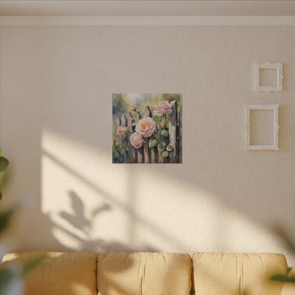 Matte Wall Canvas - Rose - Bloom and Grow Collection