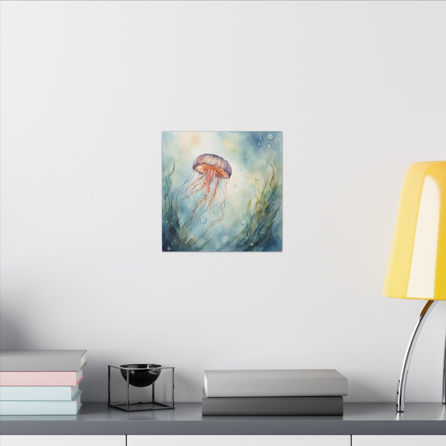 Matte Wall Canvas - Jellyfish - Neptune's Nursery Collection