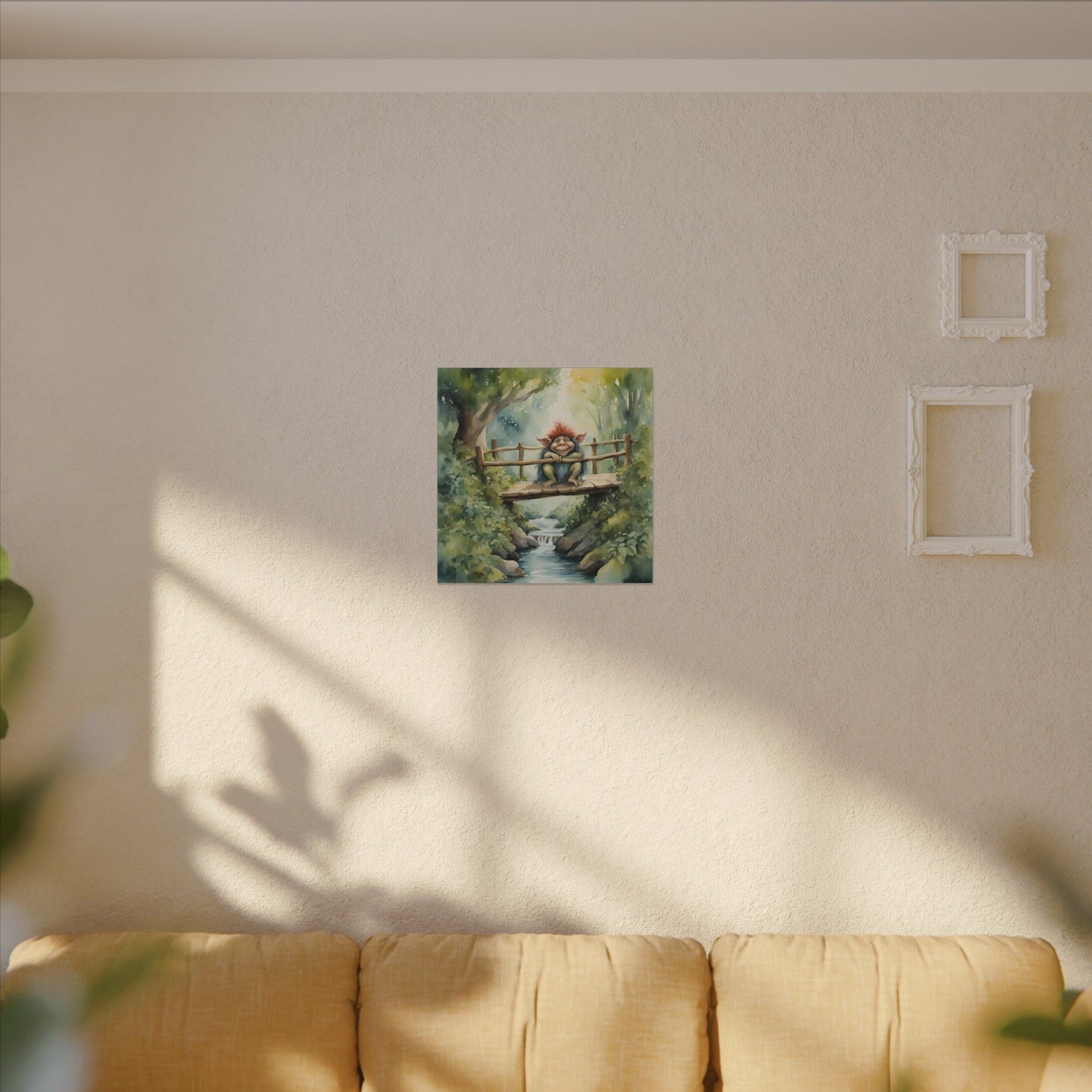 Matte Wall Canvas - Troll on the Bridge - Storybook Dreams Collection