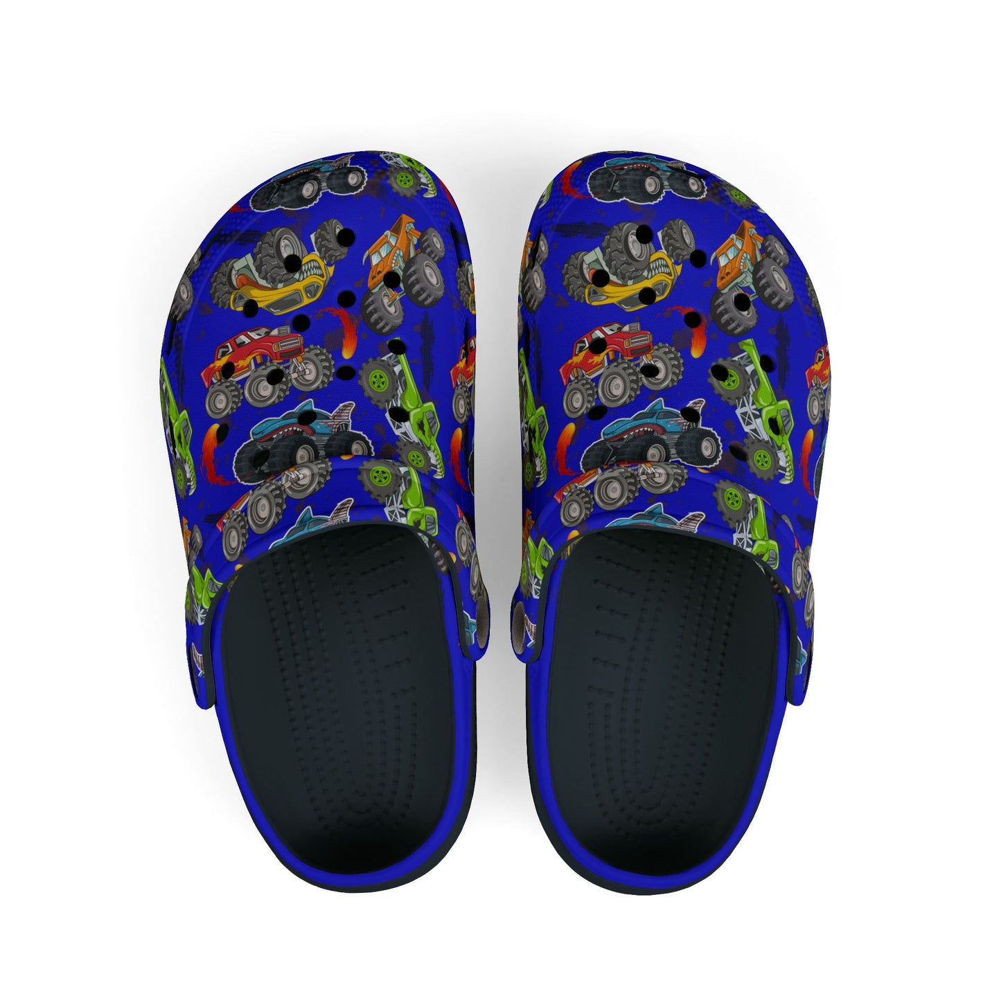 Kid's Foam Clogs - Monster Trucks - True Blue
