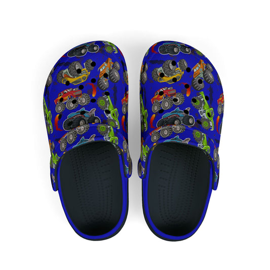 Kid's Foam Clogs - Monster Trucks - True Blue
