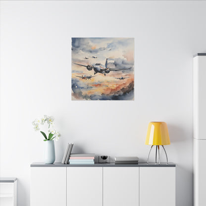 Matte Wall Canvas - Wings of Aviation - Wheels & Wings Collection