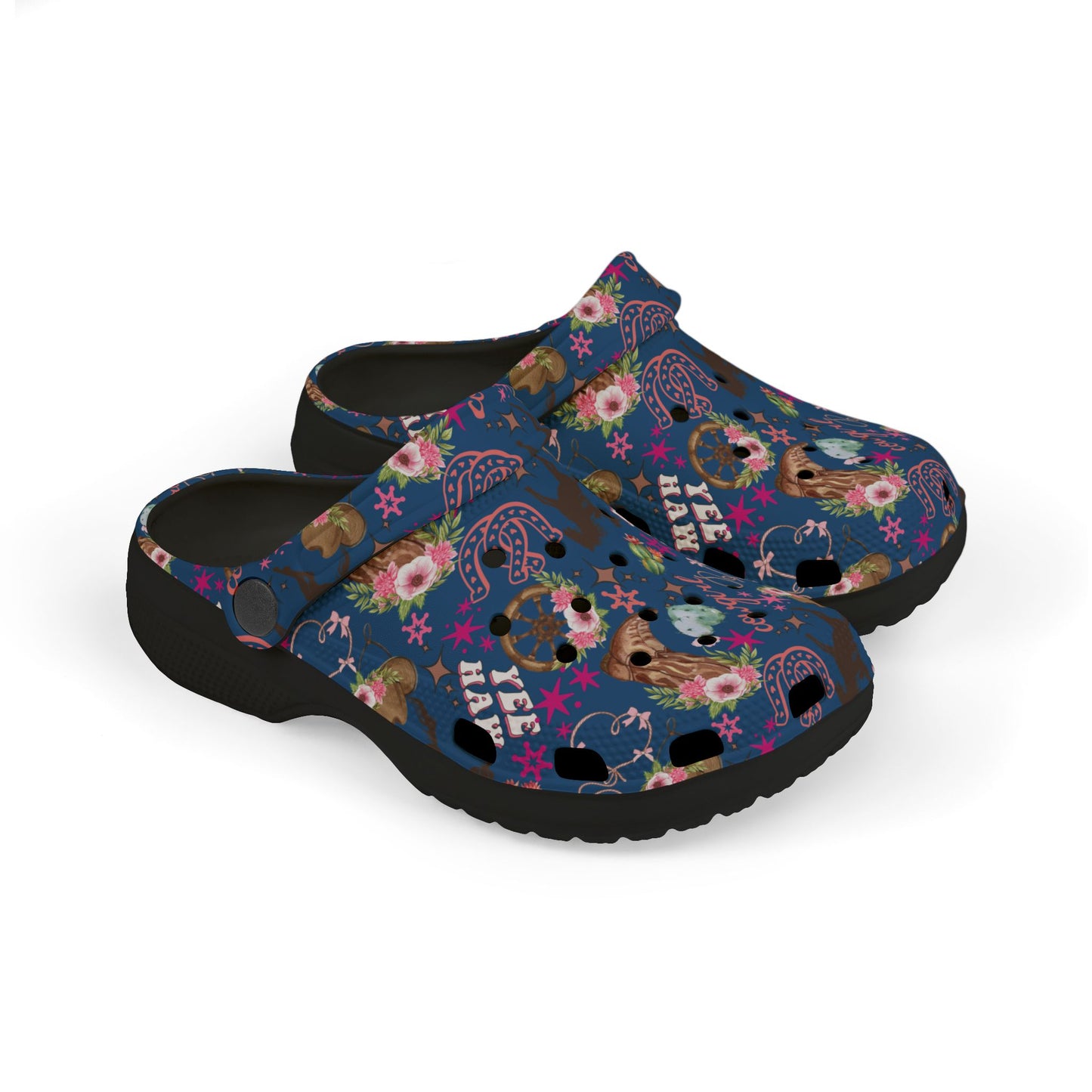 Kid's Foam Clogs - Cowgirl - Denim