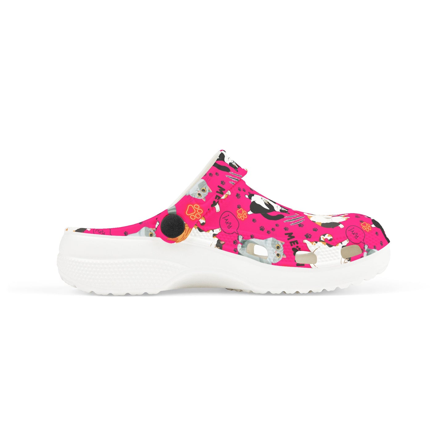 Kid's Foam Clogs - Fat Cat - Hot Pink