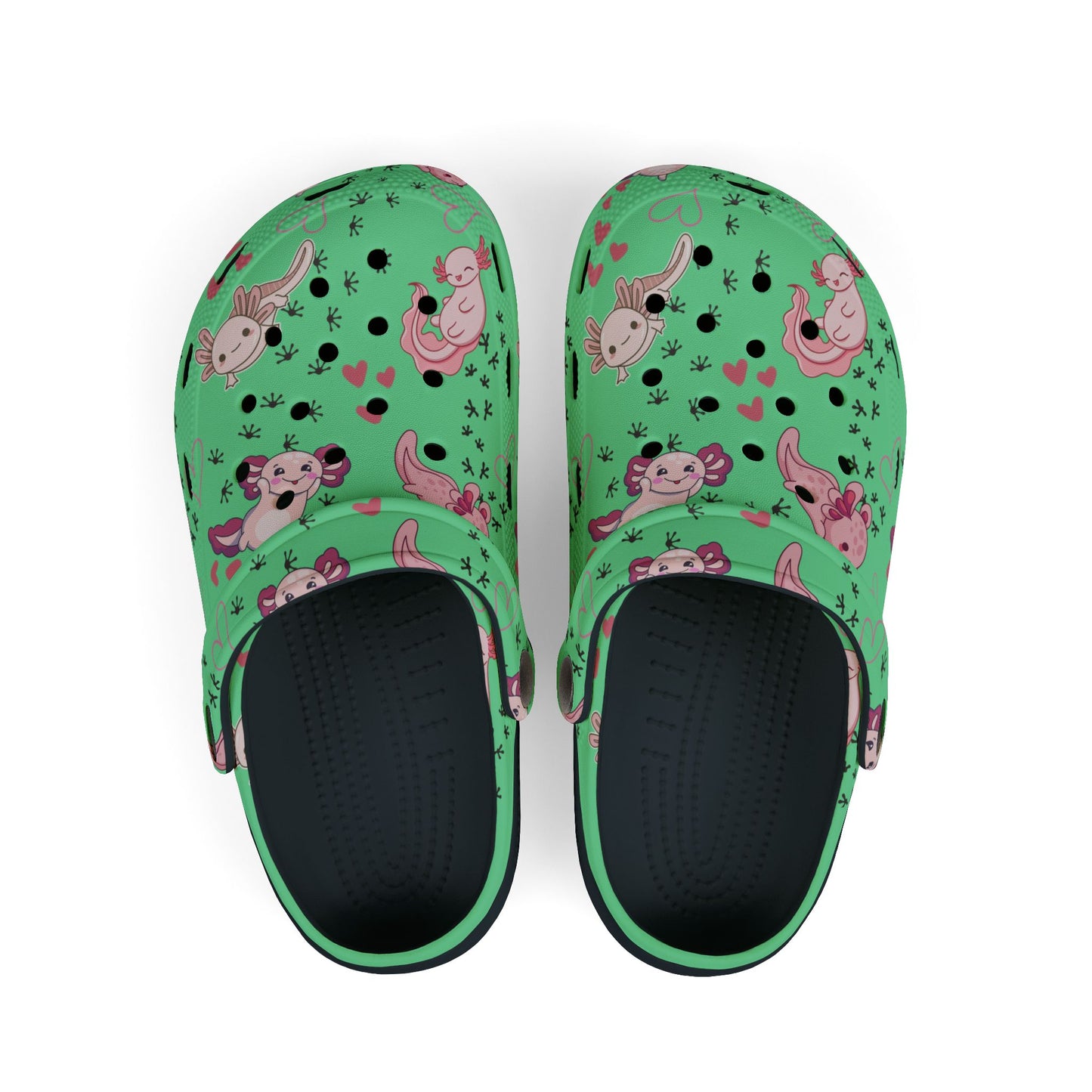Kid's Foam Clogs - Axolotl - Mint Green
