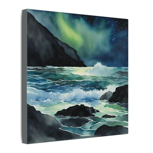Matte Wall Canvas - Sea at Night - Neptune's Nursery Collection