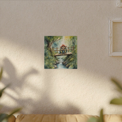 Matte Wall Canvas - Troll on the Bridge - Storybook Dreams Collection