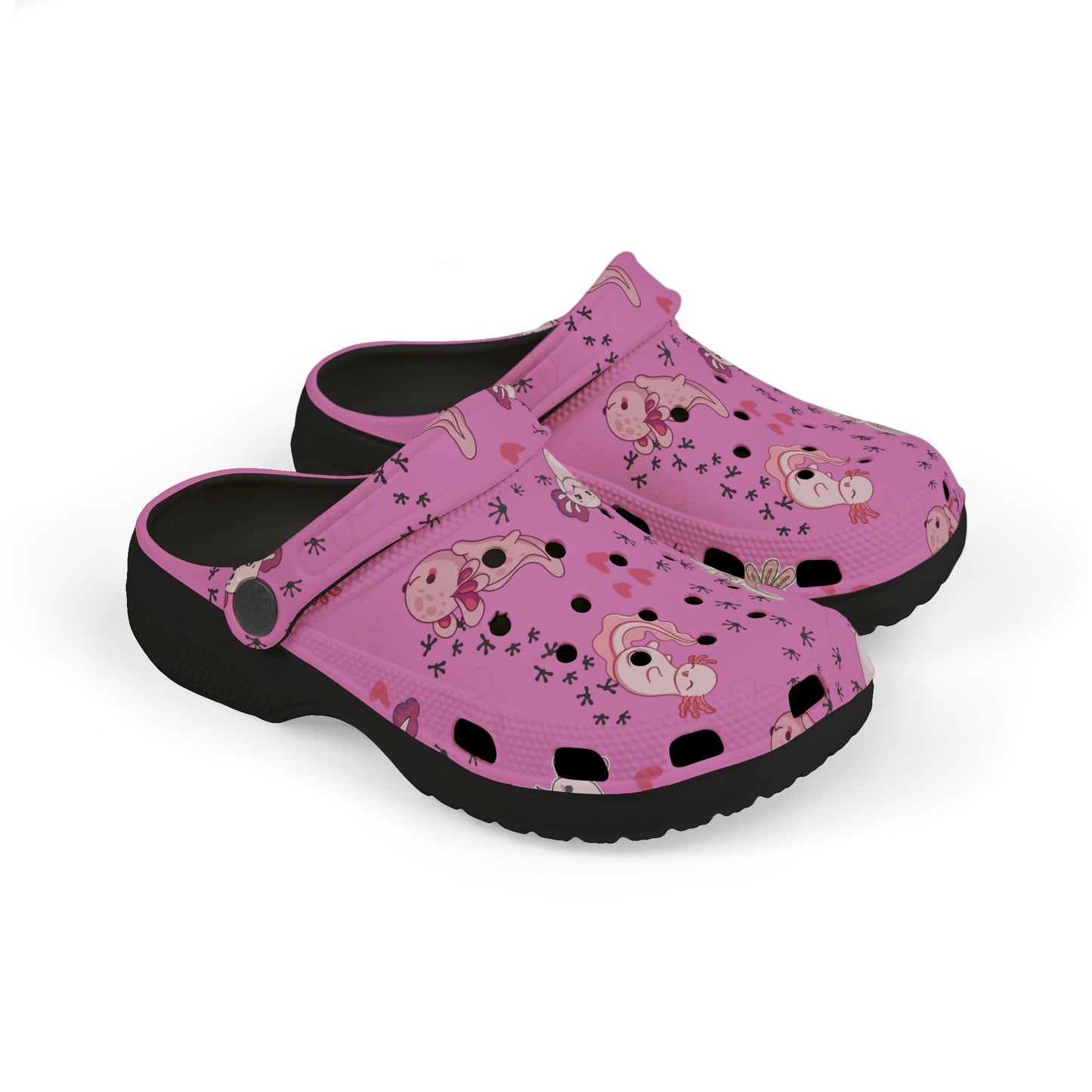 Kid's Foam Clogs - Axolotl - Bubblegum