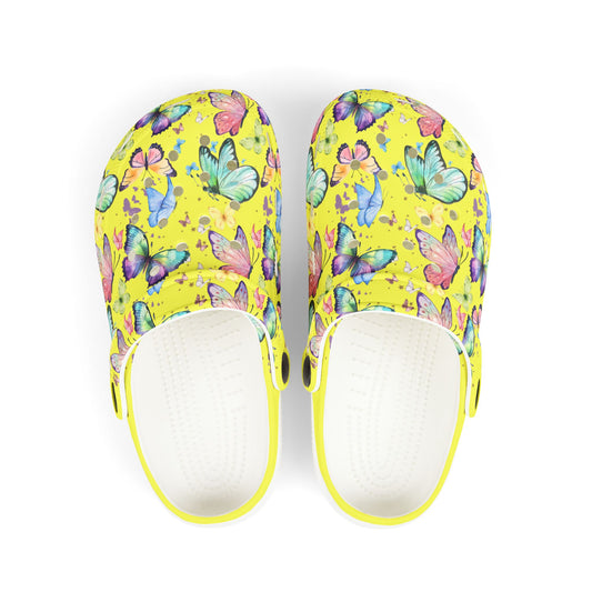 Kid's Foam Clogs - Butterflies - Butter