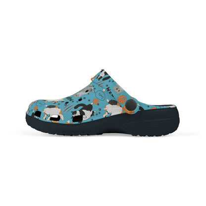 Kid's Foam Clogs - Fat Cat - Light Blue