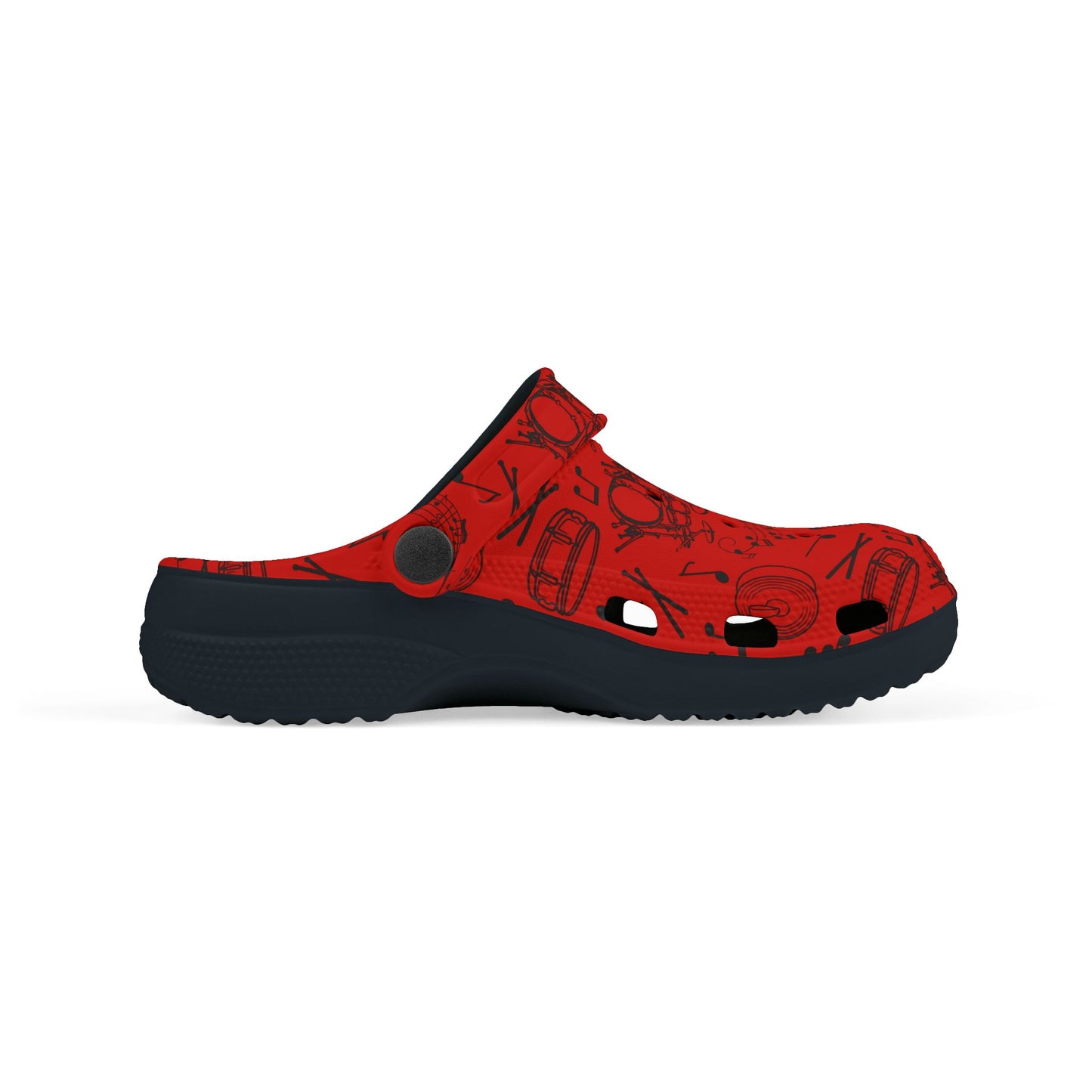 Kid's Foam Clogs - Drums - Red Hot