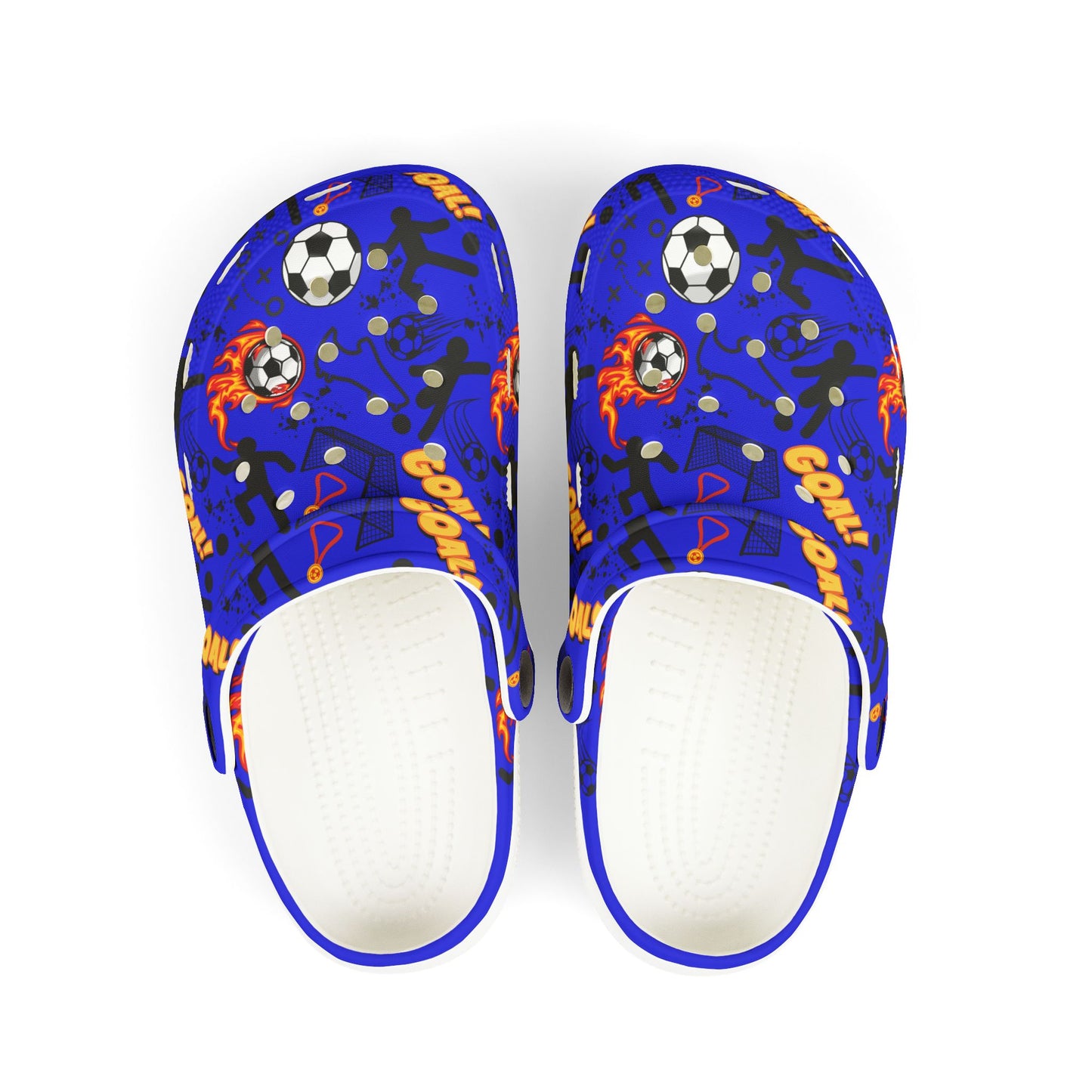 Kid's Foam Clogs - Soccer - True Blue