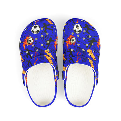 Kid's Foam Clogs - Soccer - True Blue