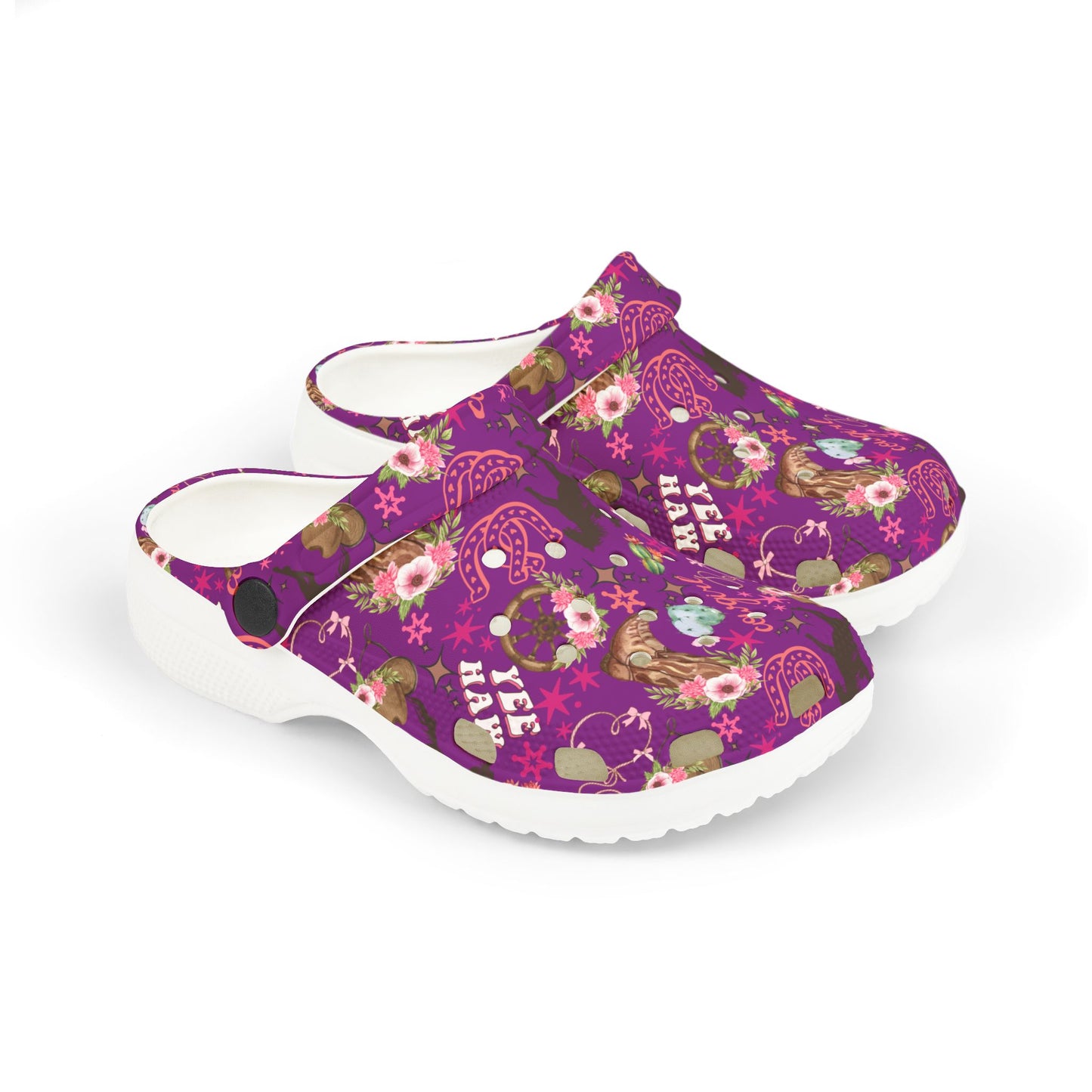 Kid's Foam Clogs - Cowgirl - Purple